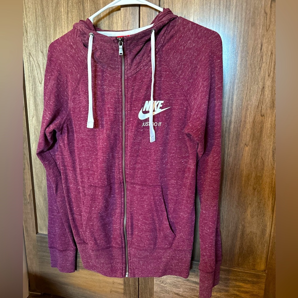 Nike zip up hoodie - Burgundy